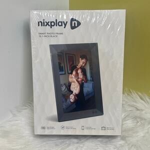 Nixplay Black Touch Screen Smart Photo Frame WiFi Modern 10.1 Inch HD Widescreen